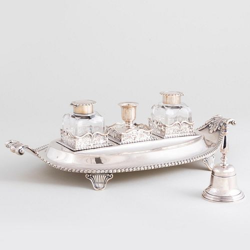 GORHAM STERLING SILVER INKSTAND AND