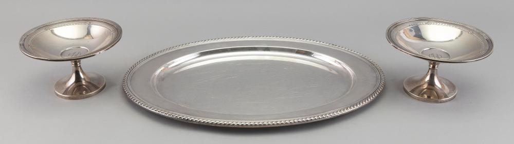 GORHAM STERLING SILVER TRAY AND A
