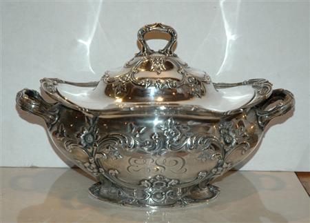 Gorham Sterling Silver Tureen 	 