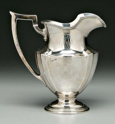 Gorham sterling water pitcher, oval