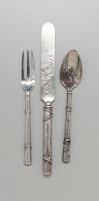 Gorham sterling youth set: bamboo