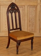 GOTHIC 19TH CENT. MAHOGANY CHA