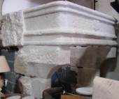 GOTHIC LIMESTONE CHIMNEY PIECE