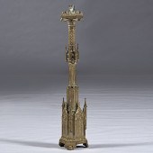 Gothic Revival Brass Altar Can