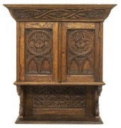 GOTHIC REVIVAL CARVED OAK HANG