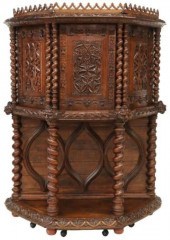 GOTHIC REVIVAL CARVED OAK VEST
