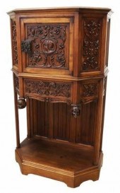 GOTHIC REVIVAL CARVED WALNUT C