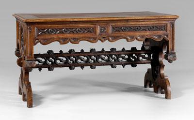 Gothic Revival carved walnut