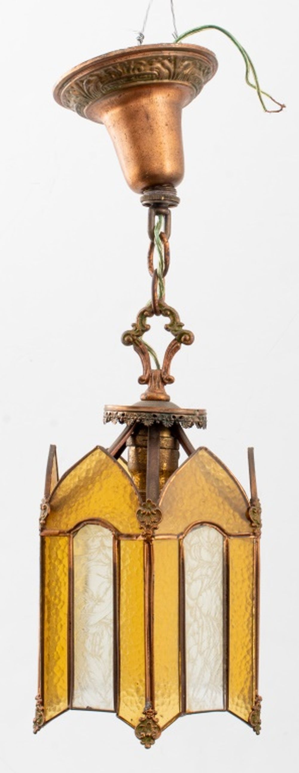 GOTHIC REVIVAL COPPER SLAG GLASS