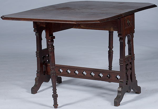Gothic Revival Drop Leaf Table