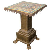 GOTHIC REVIVAL FAIENCE TOP TAB