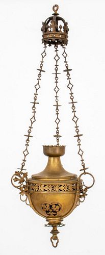 GOTHIC REVIVAL GILT BRASS CHANCEL