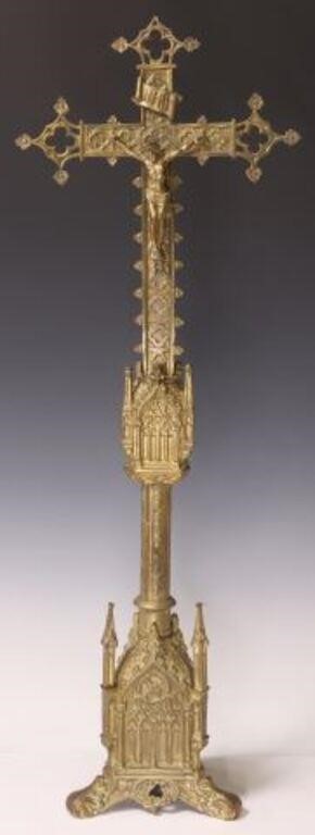GOTHIC REVIVAL GILT METAL ALTAR