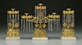 Gothic revival girandole set: