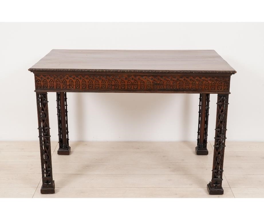 Gothic Revival mahogany library