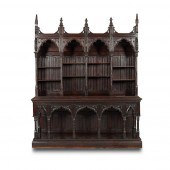 GOTHIC REVIVAL OAK BOOKCASE
LA