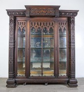 GOTHIC REVIVAL OAK CABINET BOO