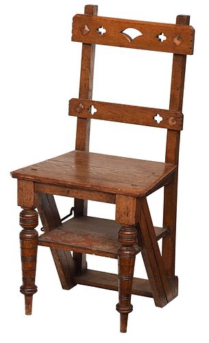 GOTHIC REVIVAL OAK FOLDING