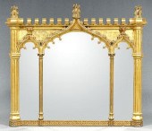 Gothic Revival overmantle mirr