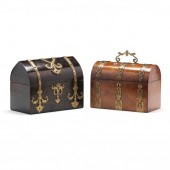 GOTHIC REVIVAL TEA CADDY AND S