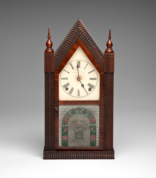 Gothic ''Ripple Front'' Shelf Clock