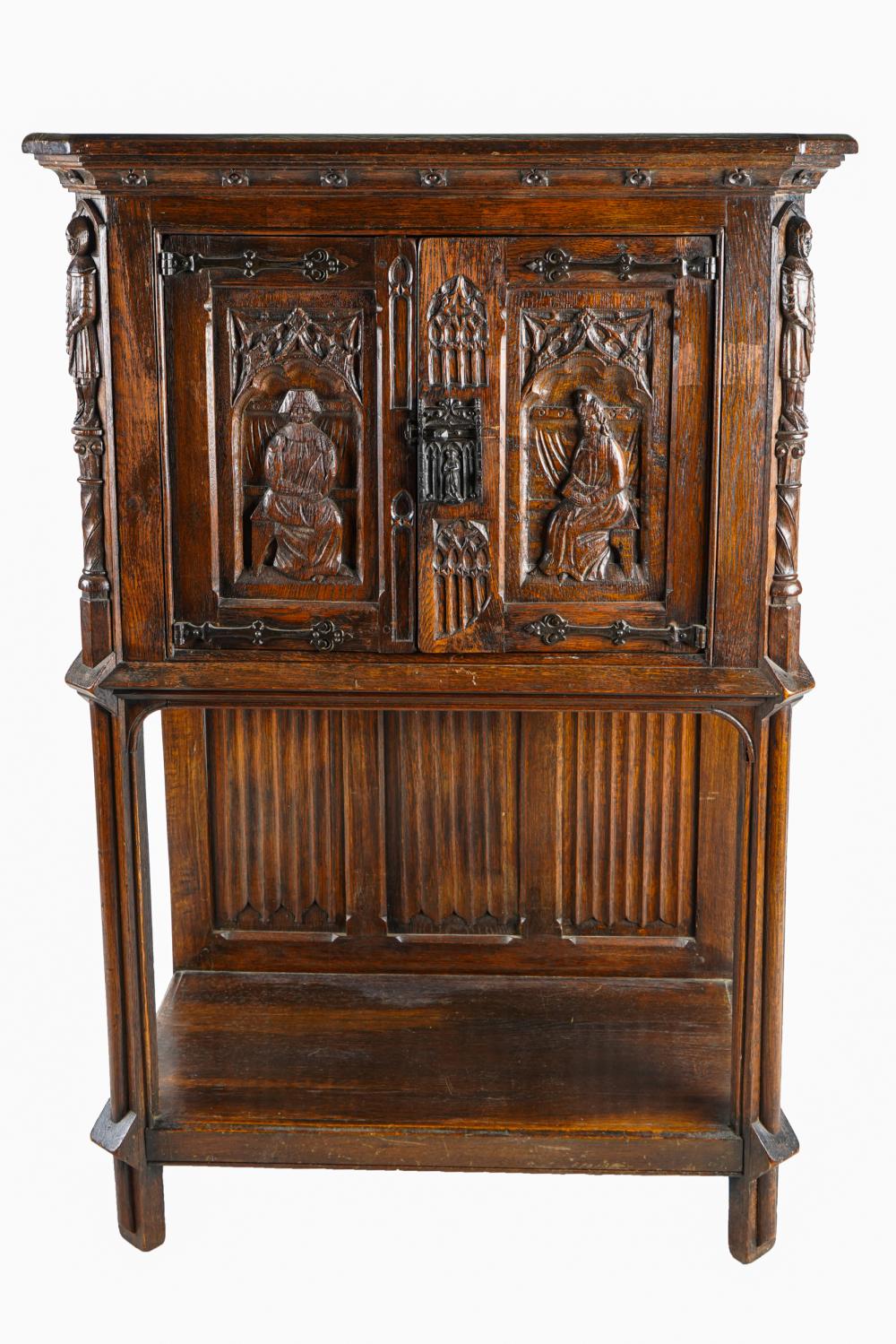 GOTHIC STYLE CARVED OAK