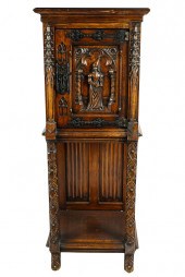 GOTHIC STYLE CARVED OAK SACRIS