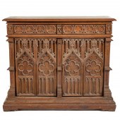 GOTHIC STYLE CARVED WALNUT TWO
