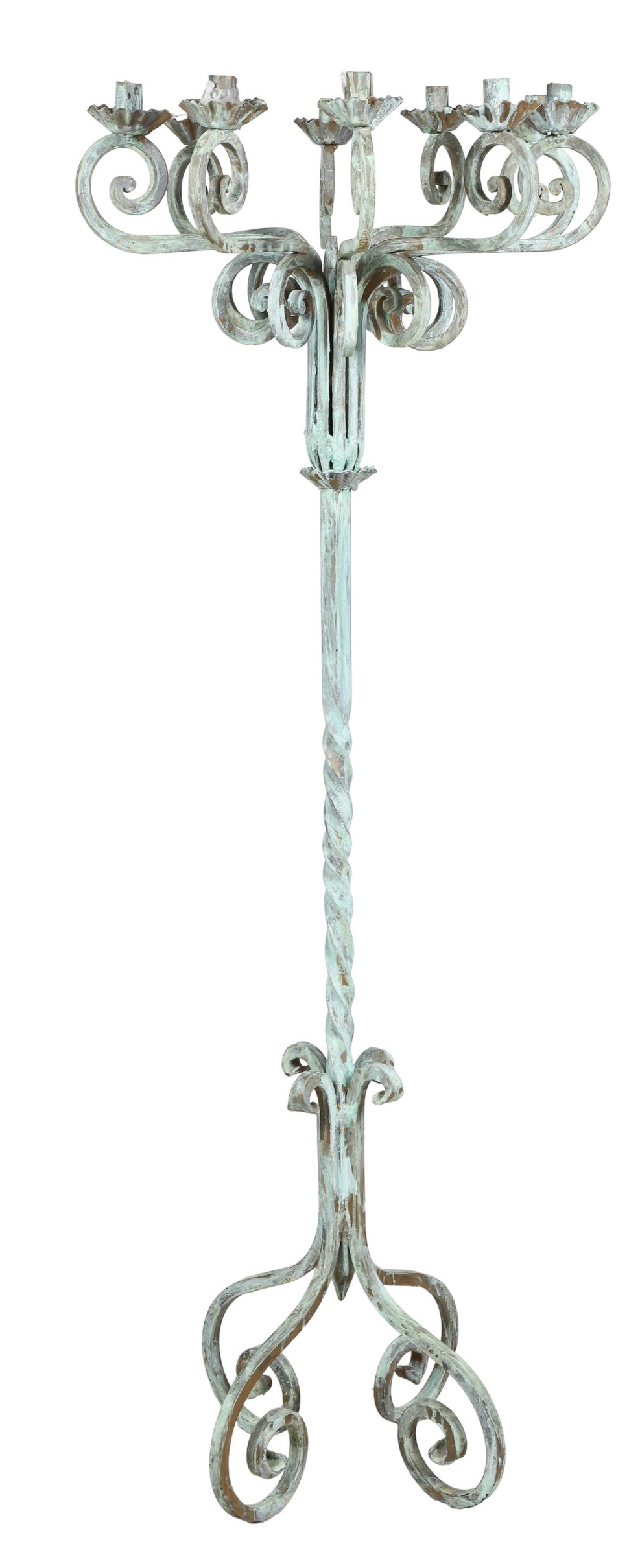 Gothic style paint decorated iron