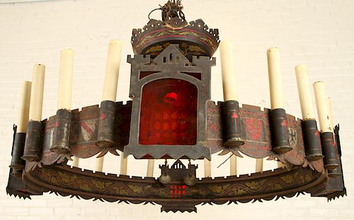 GOTHIC STYLE POLYCHROME IRON 24