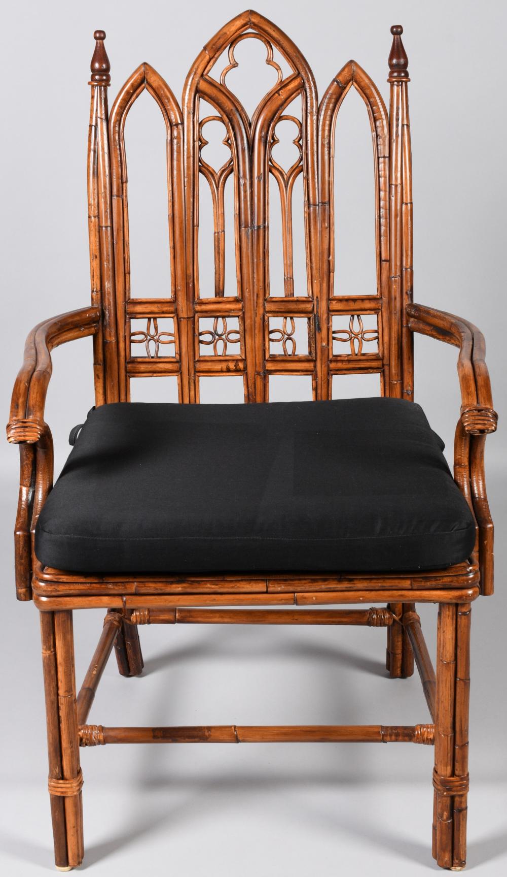 GOTHIC STYLE RATTAN ARMCHAIR 42 X