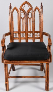 GOTHIC STYLE RATTAN ARMCHAIR 4