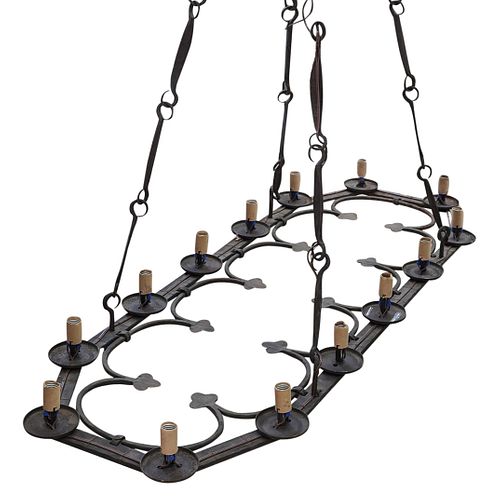 GOTHIC STYLE WROUGHT IRON 14 ARM
