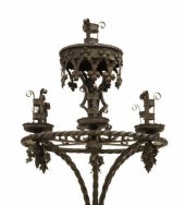 GOTHIC STYLE WROUGHT IRON FLOO