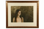 GOUACHE - 'Kathy' by Ronald Fr