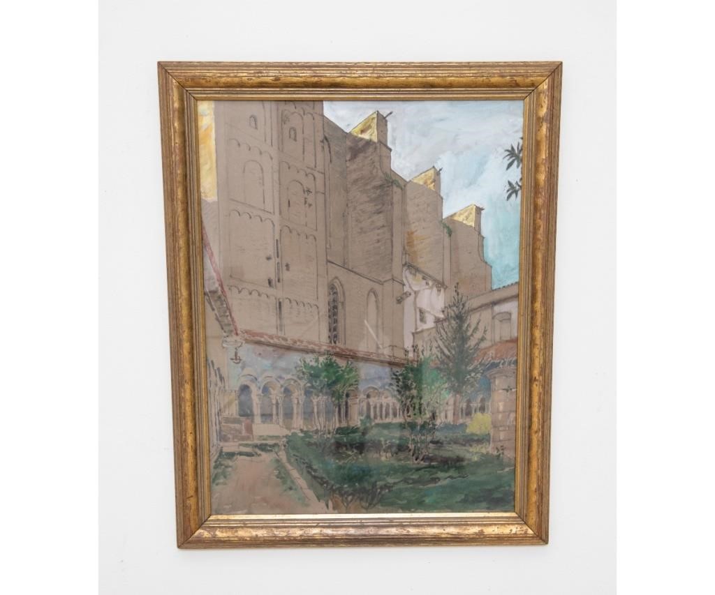 Gouache of a Moorish structure