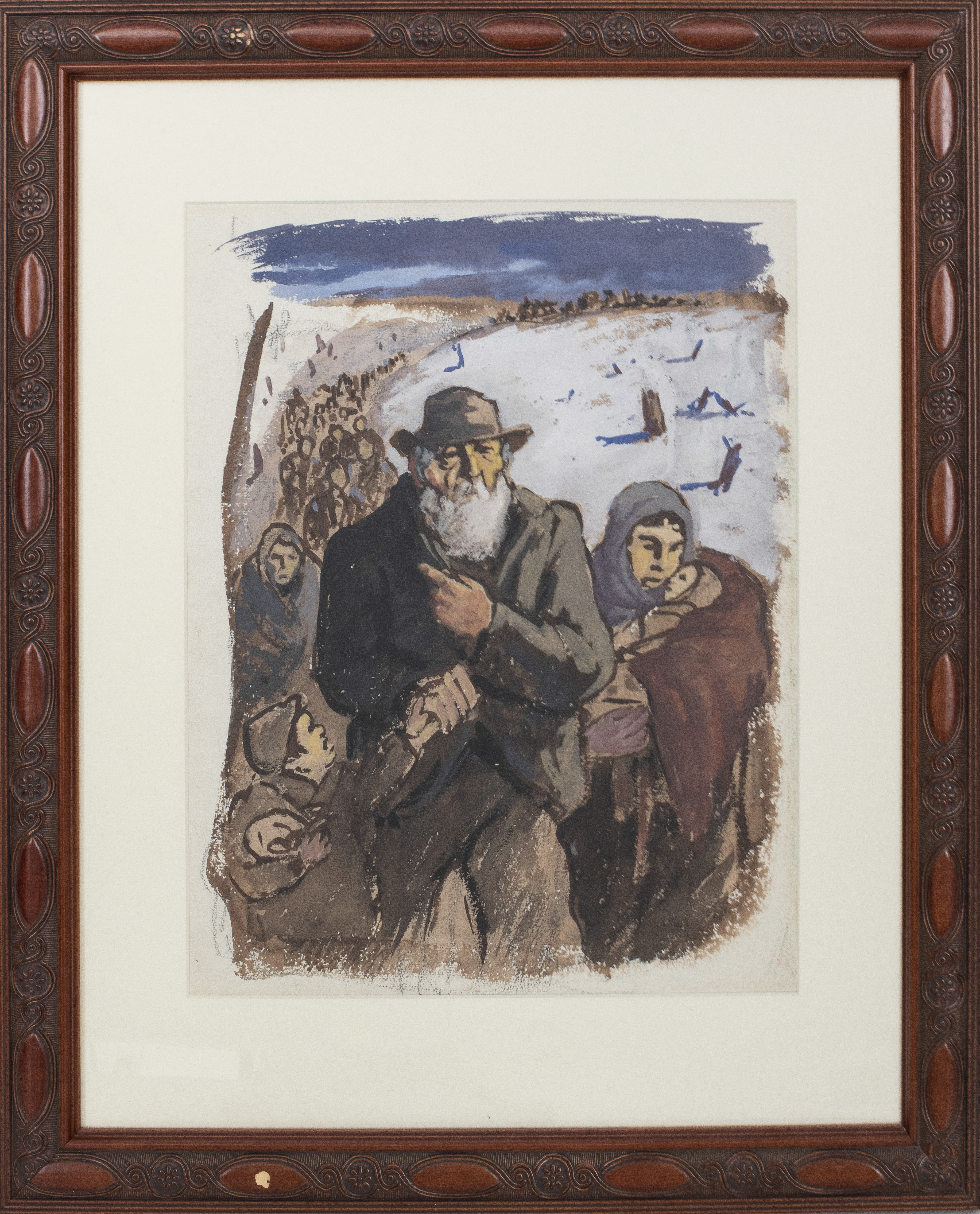 GOUACHE ON PAPER, THE PILGRIMAGE