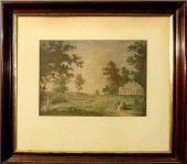 Gouache painting 19th c. Ameri