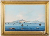 GOUACHE VIEW OF NAPLES, 19TH C