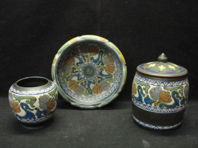 GOUDA. Lot of 3 Pieces. Lidded