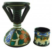 GOUDA POTTERY, TWO PIECES, BOT