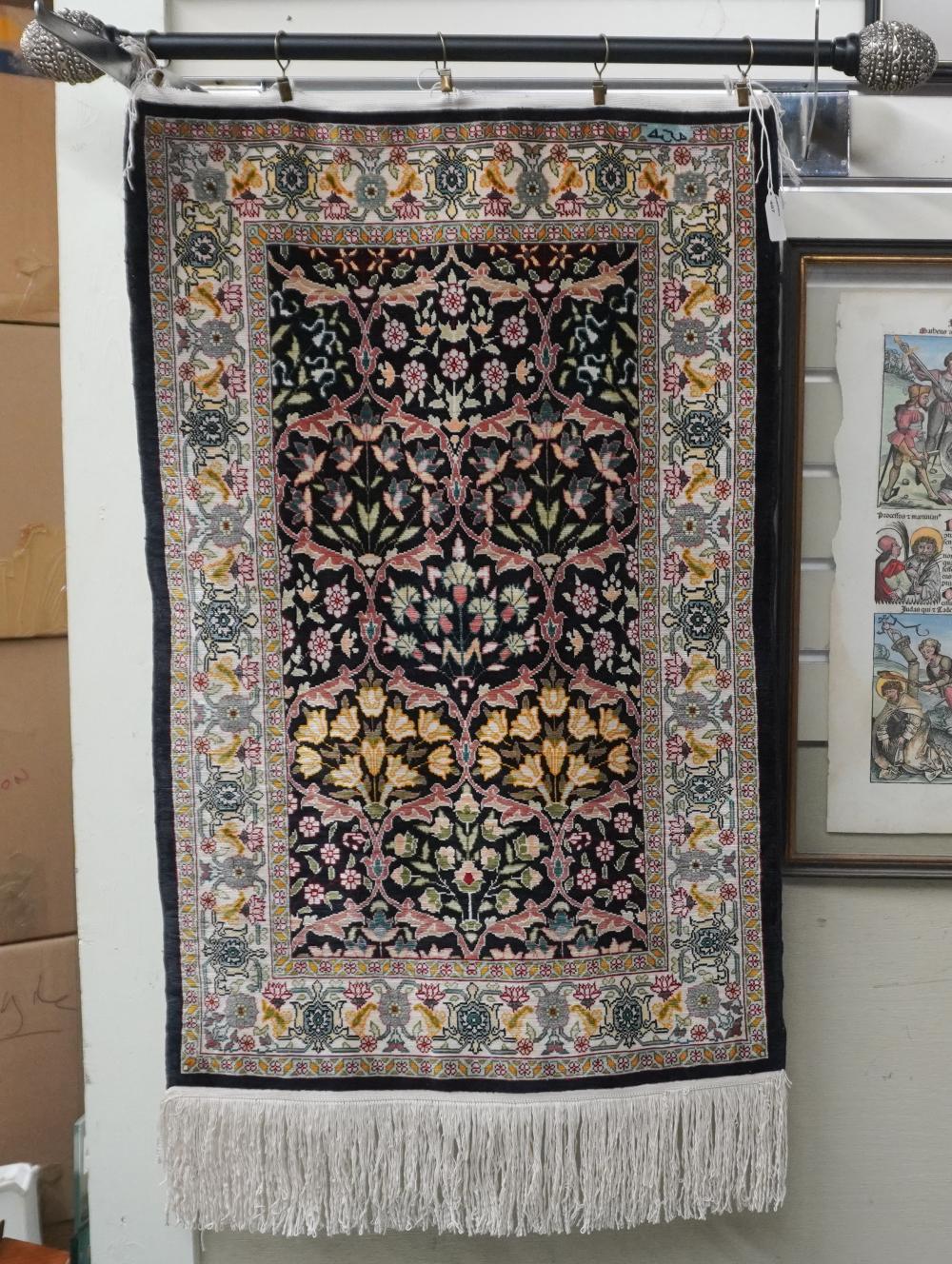 GOUM SILK RUG, 2 FT 6 IN X 1 FT 7