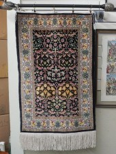 GOUM SILK RUG, 2 FT 6 IN X 1 F