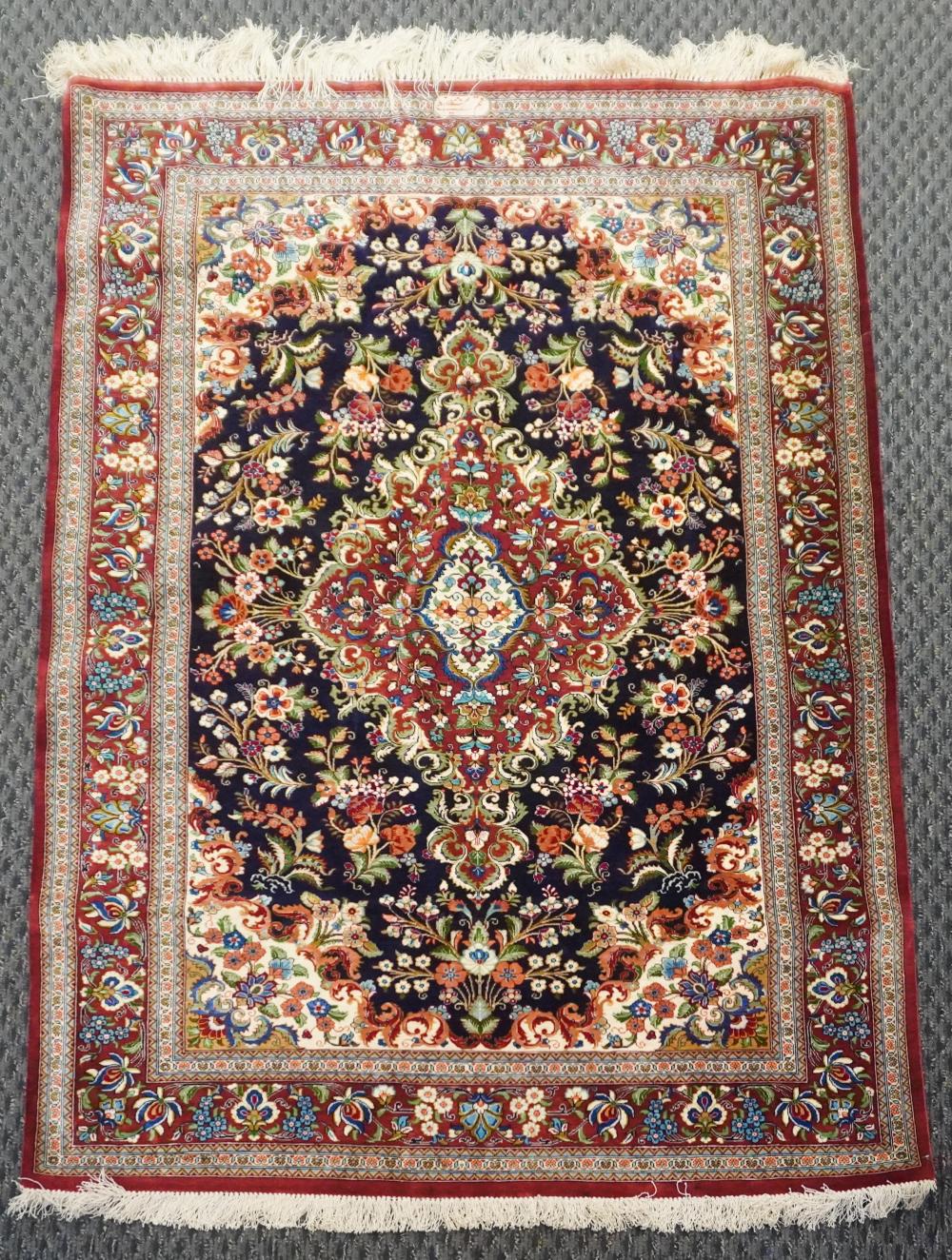 GOUM SILK RUG 4 FT 11 IN X 3 FT 7