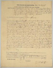 GOV. JAMES K. POLK SIGNED LAND