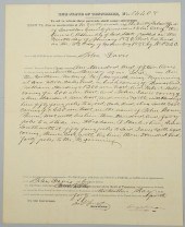 GOV. JAMES K. POLK SIGNED LAND