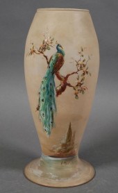 GRAACK POTTERY, PEACOCK VASE,