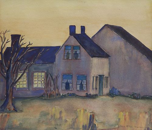 GRACE DUBOIS BARTLETT WATERCOLOR ON