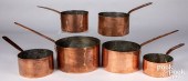 GRADUATED SET OF SIX COPPER CO