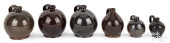 GRADUATED SET OF SIX REDWARE B